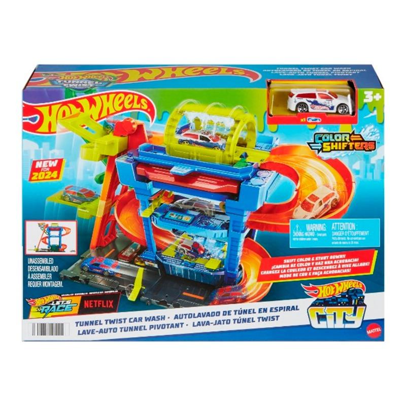 Hot Wheels Twisted Car Track Set with Color Changing Car 2024