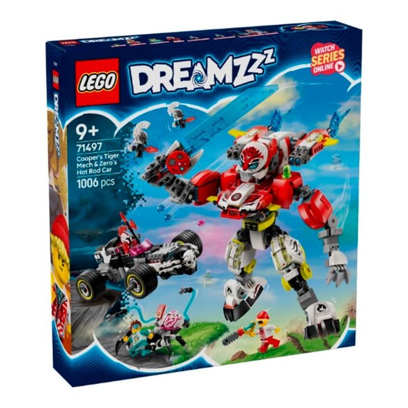 ليجو - مجموعة بناء سيارة كوبر تايجر ميك و زيرو هوت رود دريمز 71497
