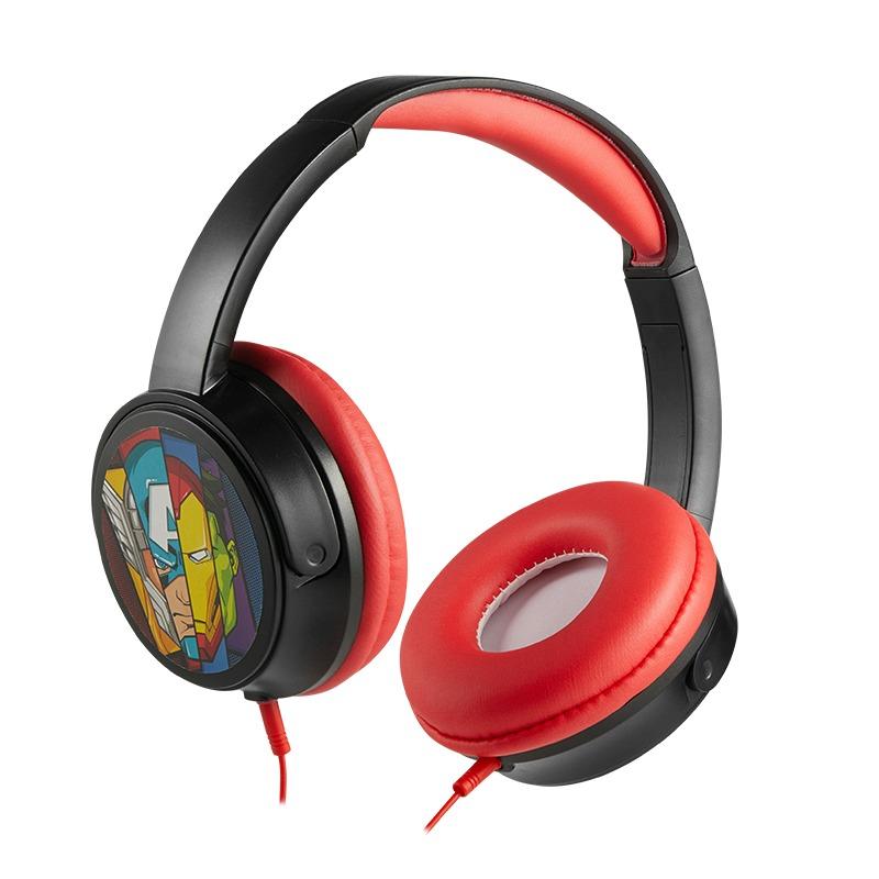 فولكانو - سماعات رأس مبطنة مع ملصقات برسومات مارفل افينجرز