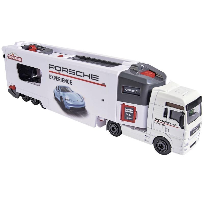 Majorette Man Tgx Truck Porsche Experience With 2 cars Model lorry