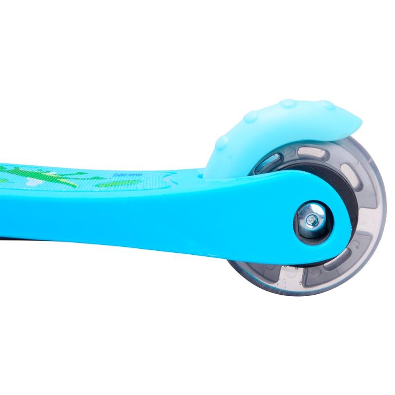 بولد كيوب - سكوتر ثلاثي العجلات قابل للطي على شكل ديناصور (أزرق)