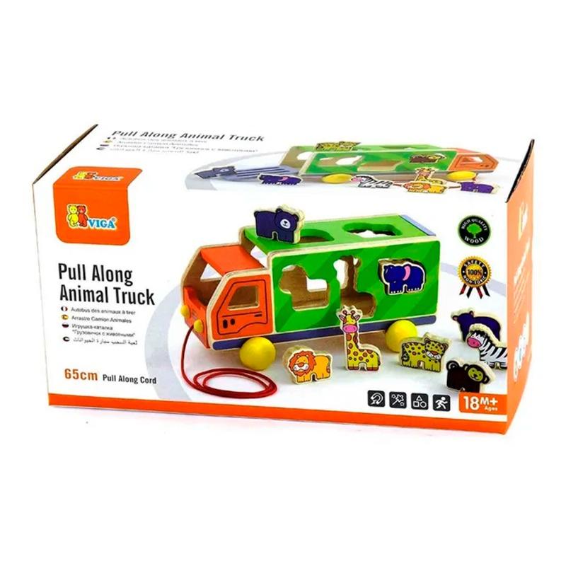 VIGA - Pull Along Animal Truck