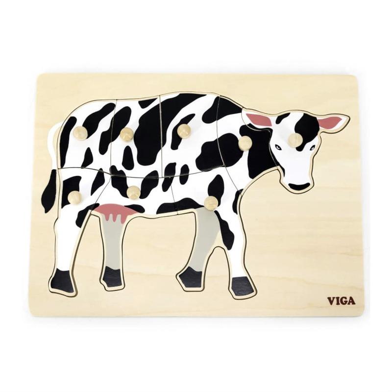 VIGA Montessori Puzzle - Cow