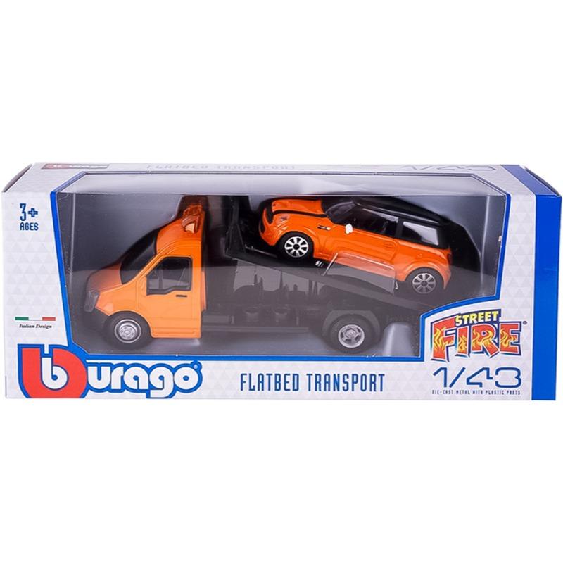 Bburago Street Fire Flatbed Transport