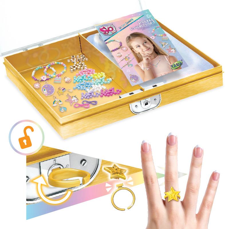 تاسيا - صندوق مجوهرات الأزياء بألوان فاتحة