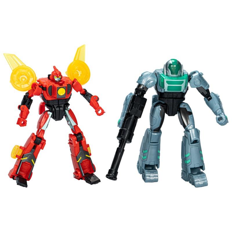 Transformers Earth Spark Cyber Combiner Terran Twitch and Ruby Malto Figures