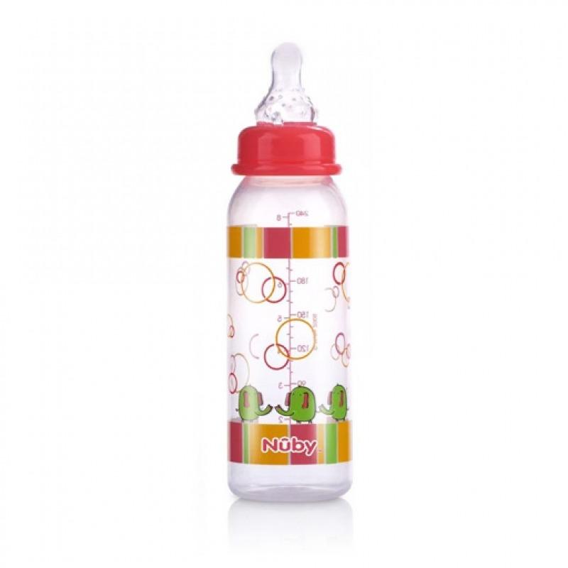Nuby - Baby Milk Bottle 240 ml - Assorted