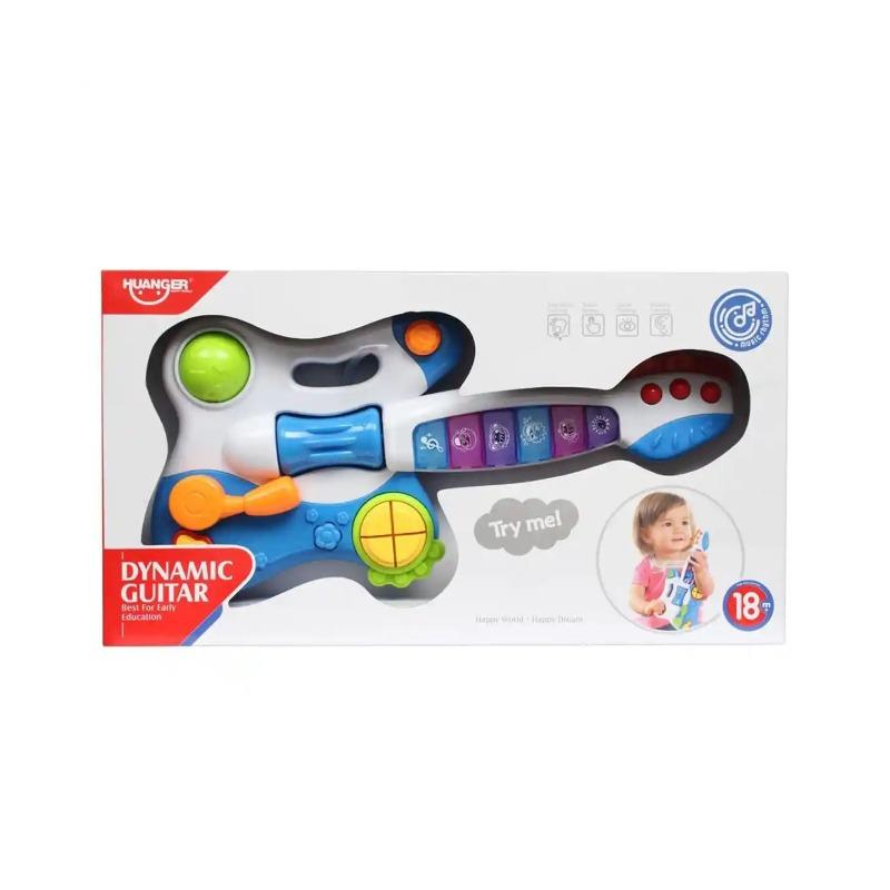 Huanger Baby Toys Dynamic Guitar - Blue
