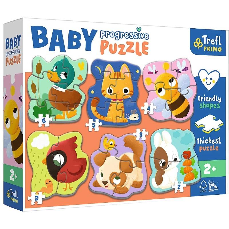 Trefl Baby Progressive Puzzle - Farm Animals