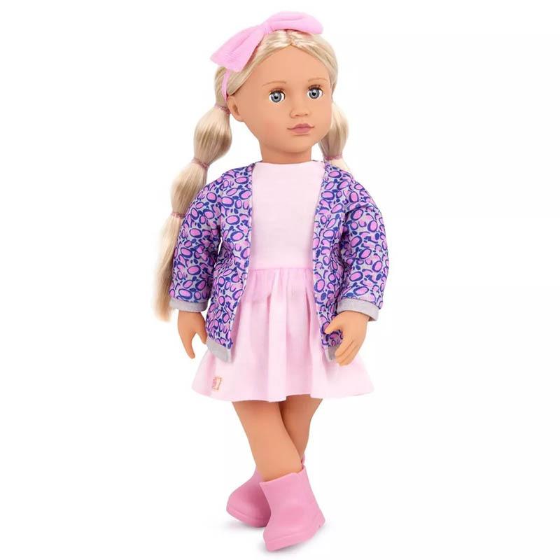 Our Generation Fashion Doll with Leopard Cardigan Joana 18 inch