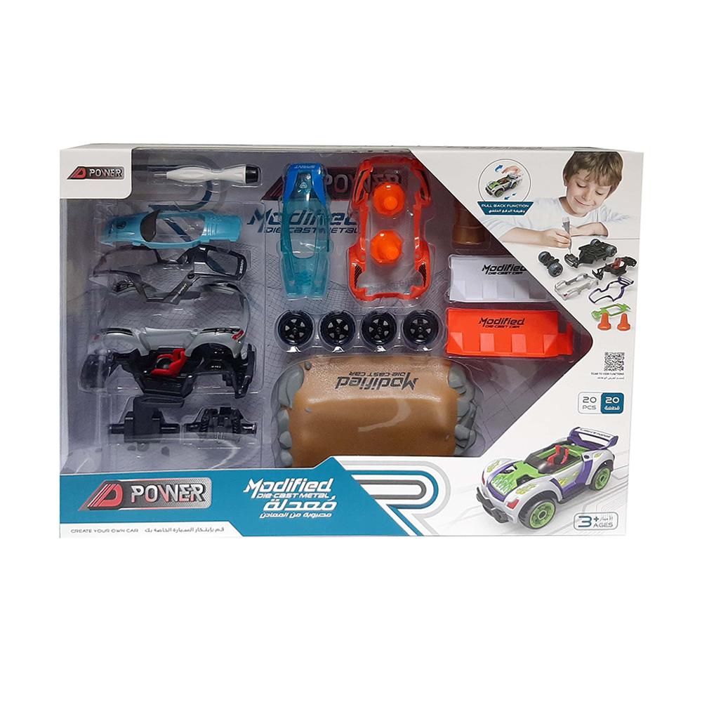 D Power Modified Diecast Car Building Kit - 20 Pieces