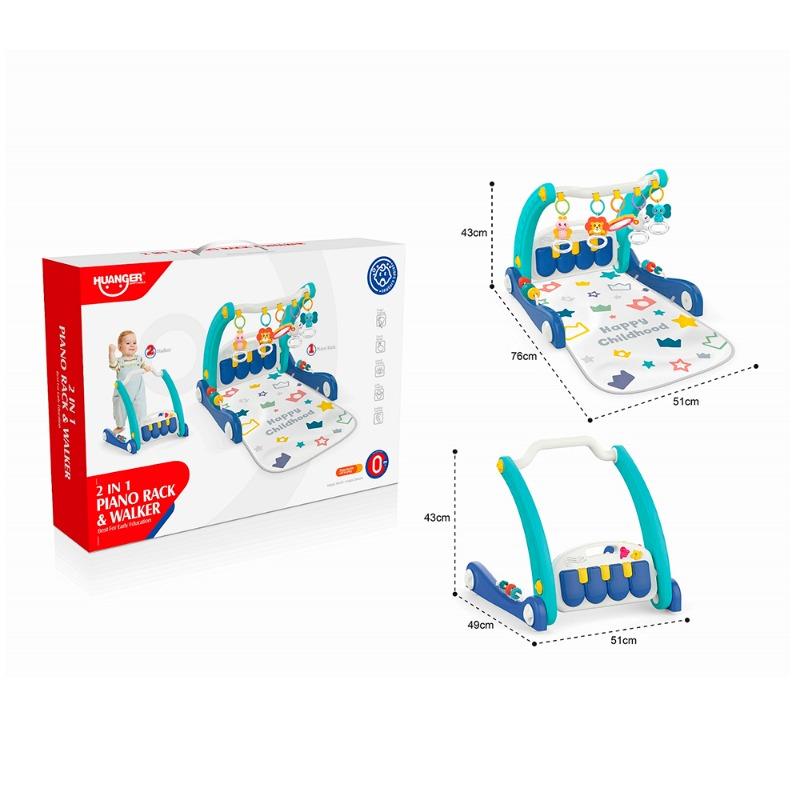 Huanger Piano Rack And Walker 2 In 1 - Blue