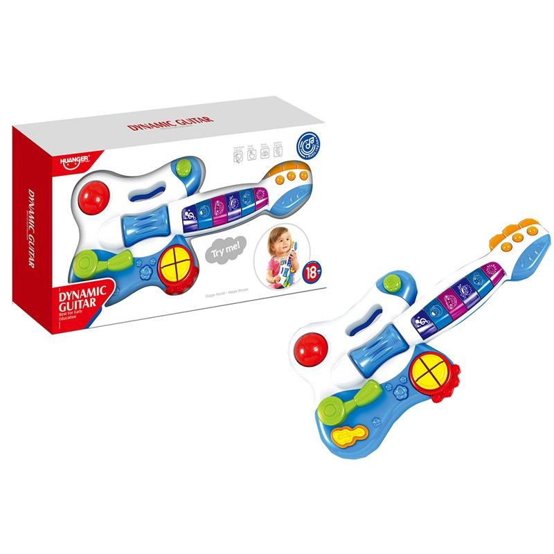 Huanger Baby Toys Dynamic Guitar - Blue