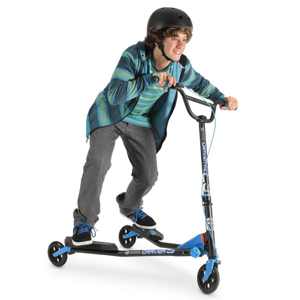 Yvolution - Y Fliker C3 Carver Scooter - Black/Blue