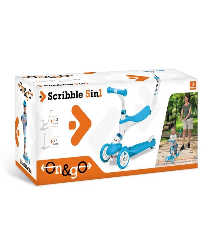 Mondo ON And Go Scribble Trike 5 In 1 Blue