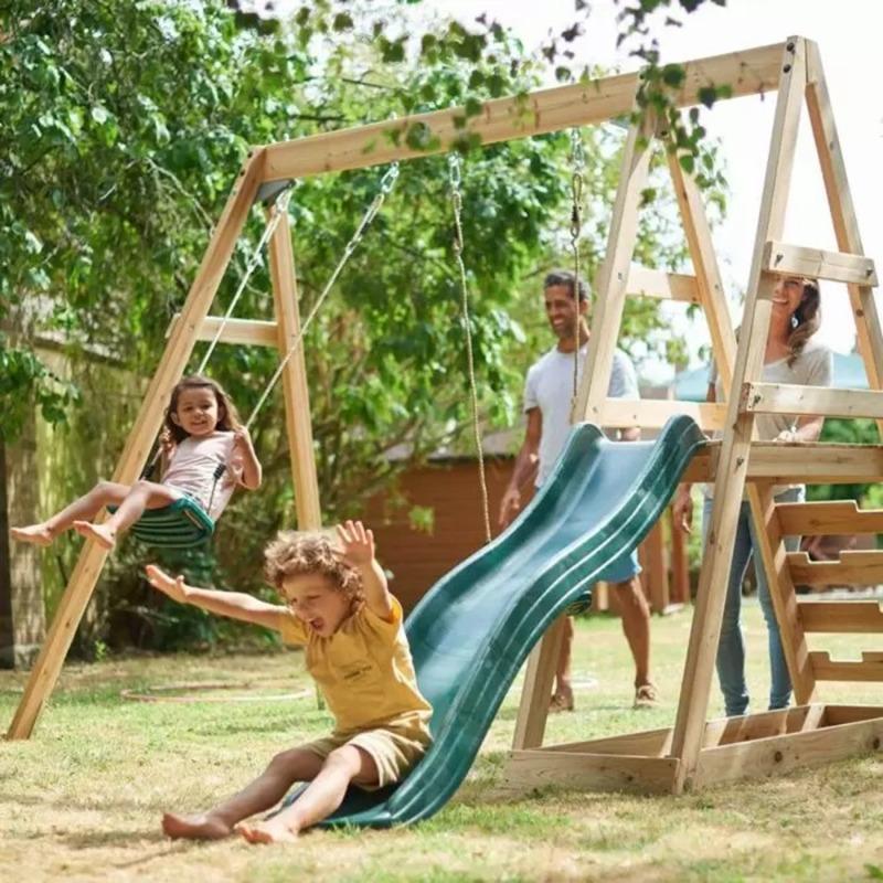 Plum Surfside Tamarin Wooden Swing and Slide Play Center