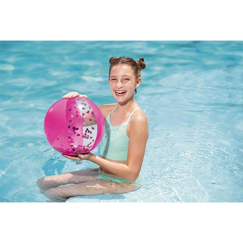 Bestway Shiny Beach Ball 16 Inch Pink