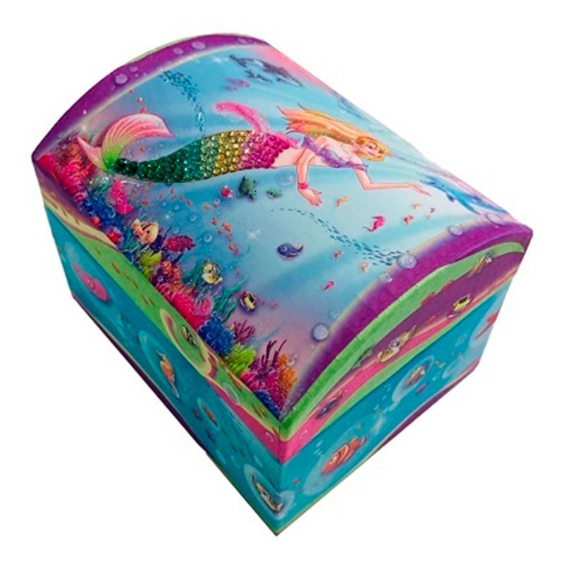 Mermaid Printed Musical Jewelry Box