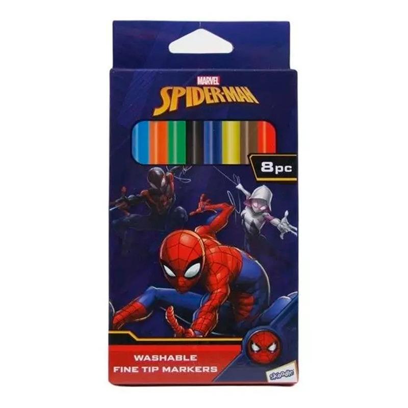 مارفل سبايدرمان أقلام تحديد ذات رأس رفيع قابلة للغسل