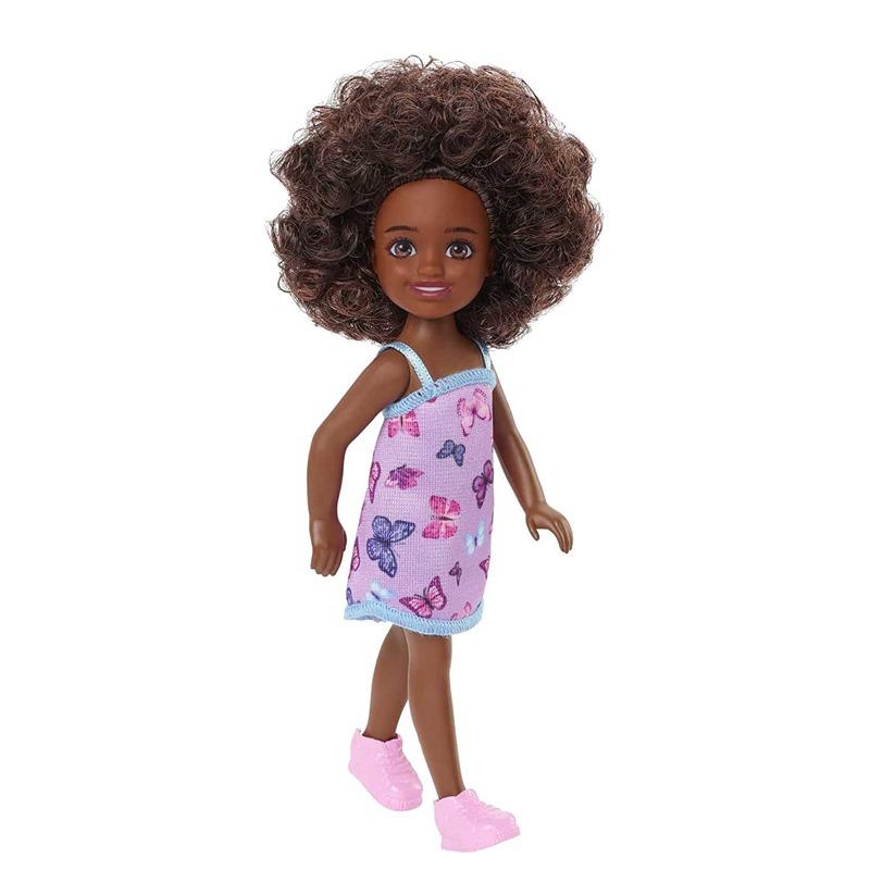 Barbie Club Chelsea Doll Purple Butterfly Print Dress