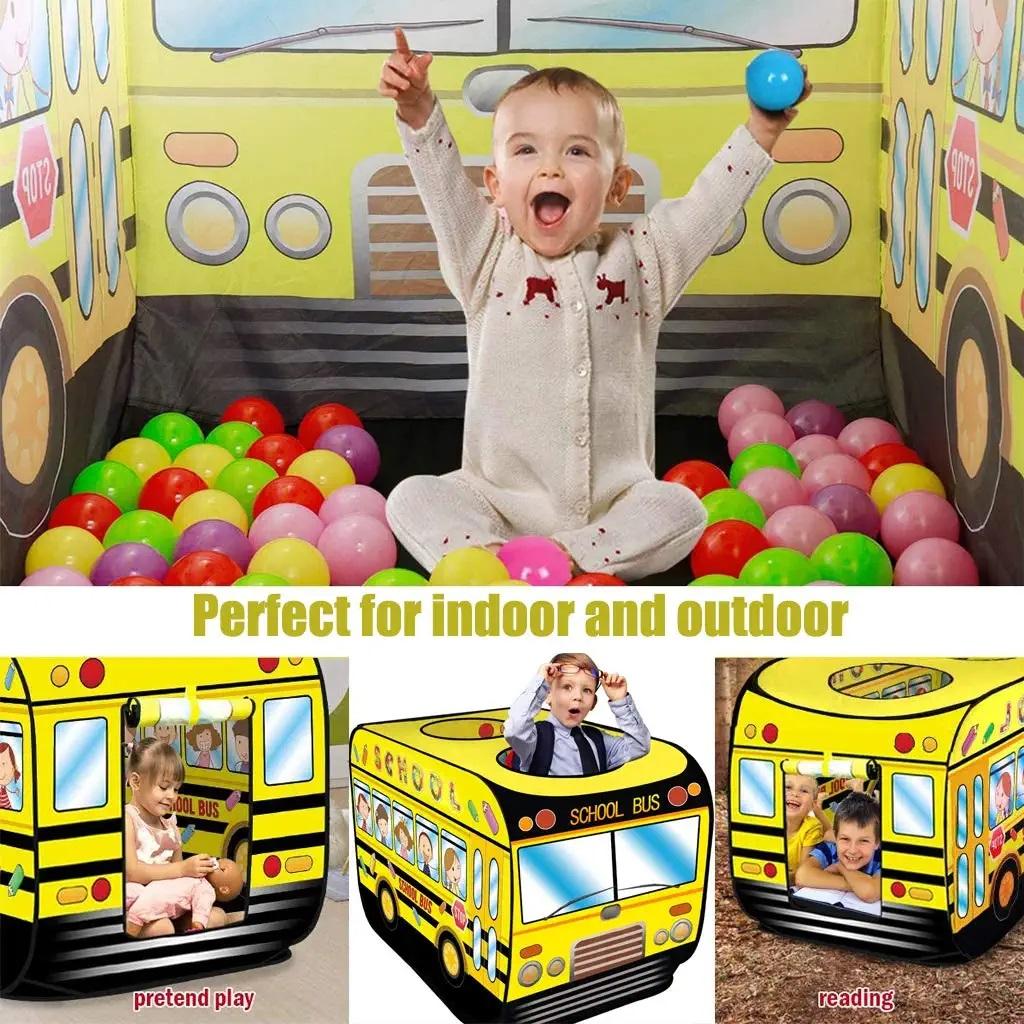 Babysit Childrens School Bus Tent - 50 Balls