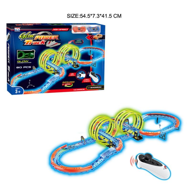 Railway Glow Race Track With Light