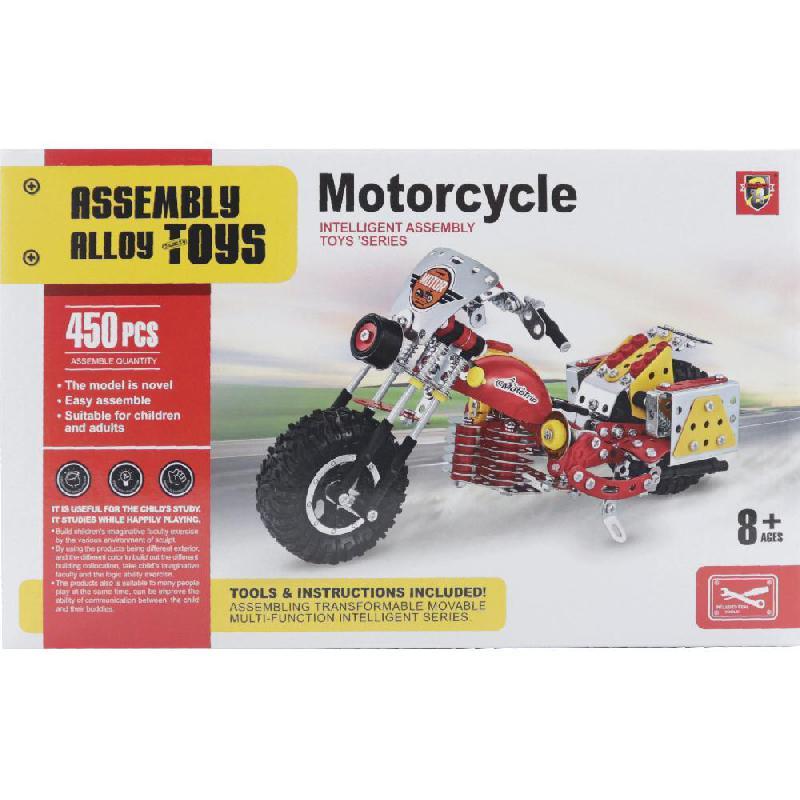 Assembly Alloy Motorcycle Building Playset - 450 Pcs