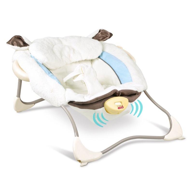 بيبي لوف - كرسي هزاز للأطفال بموسيقى لون أبيض