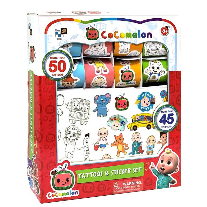 Cocomelon Tattoos  And Stickers Set