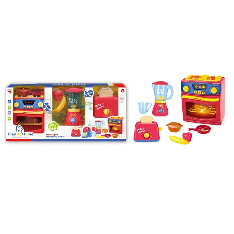 مجموعة أدوات المطبخ بأضواء وأصوات 3 في 1