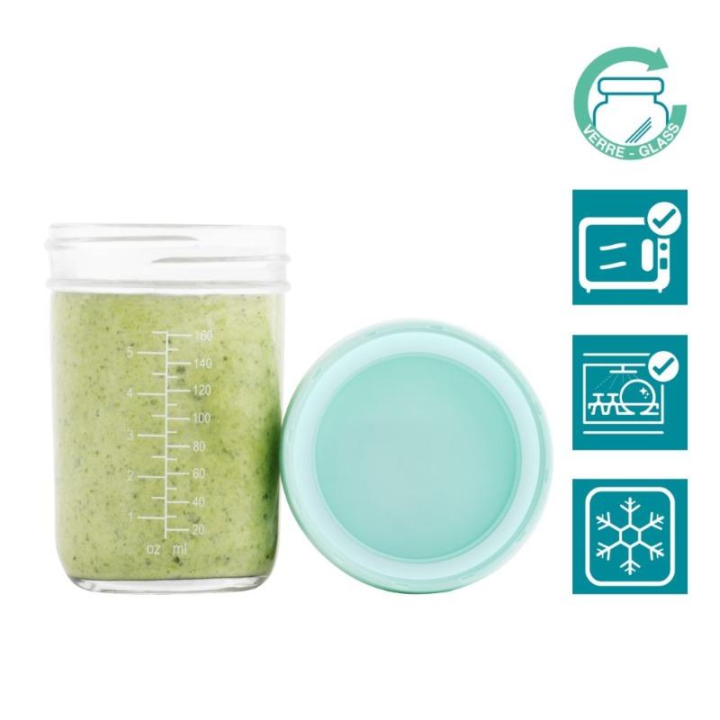 BABYMOOV Glass Baby Bowls Airtight Food Storage