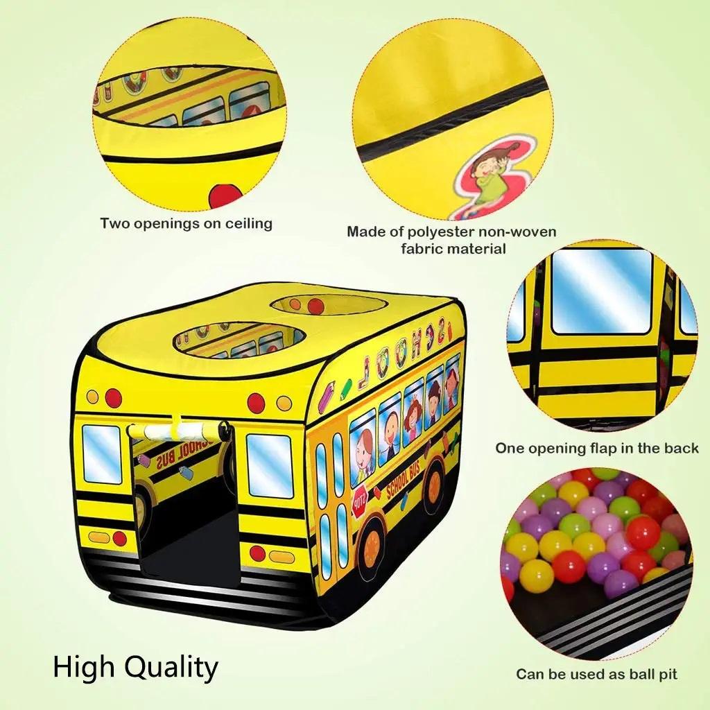 Babysit Childrens School Bus Tent - 50 Balls