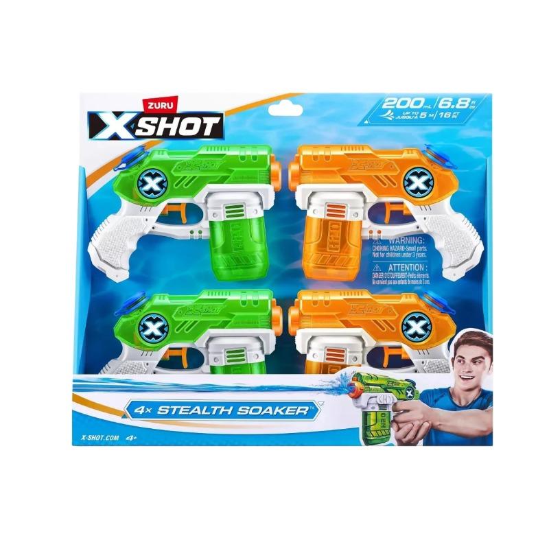 X-Shot Water Small Stealth Soaker - 4 Pack