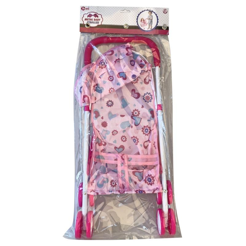 VDora Baby Doll Heart Metal Stroller - Pink