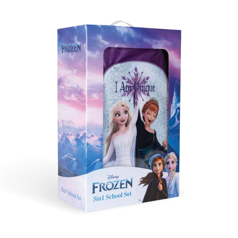 Disney Frozen 5 in 1 Trolley School Bag Set - I am Unique