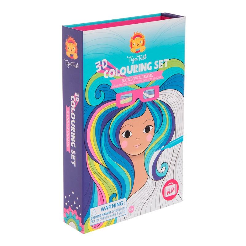 تايجر ترايب - مجموعة تلوين ثلاثية الأبعاد بألوان قوس قزح
