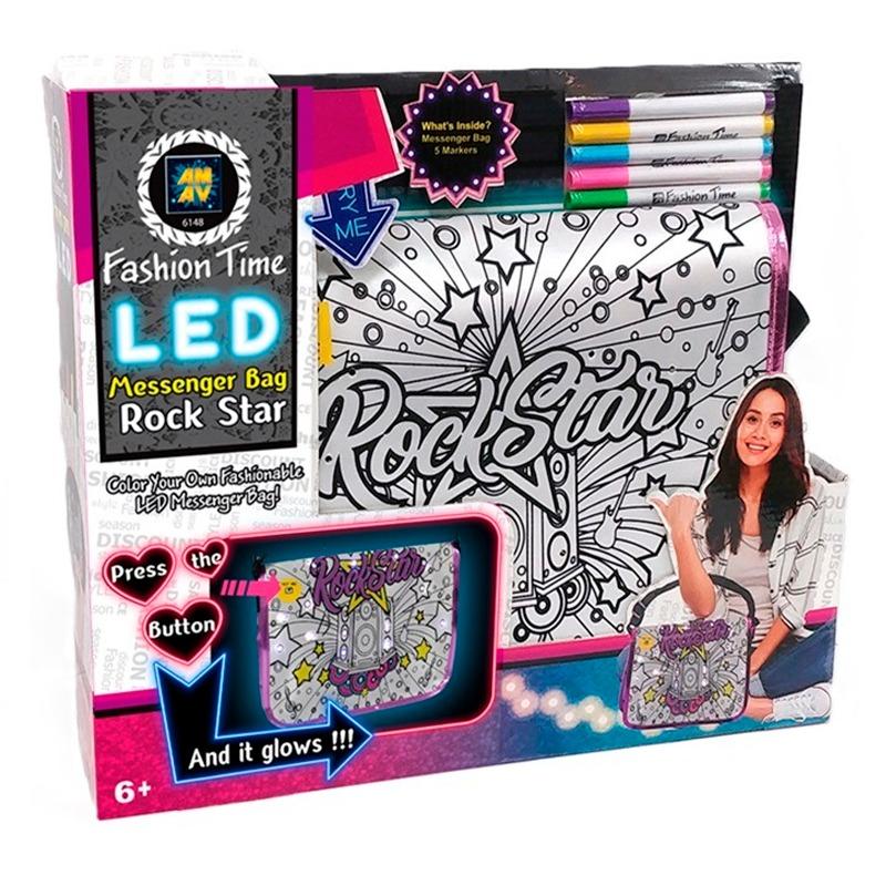 Fashion Time LED Messenger Bag Rock Star