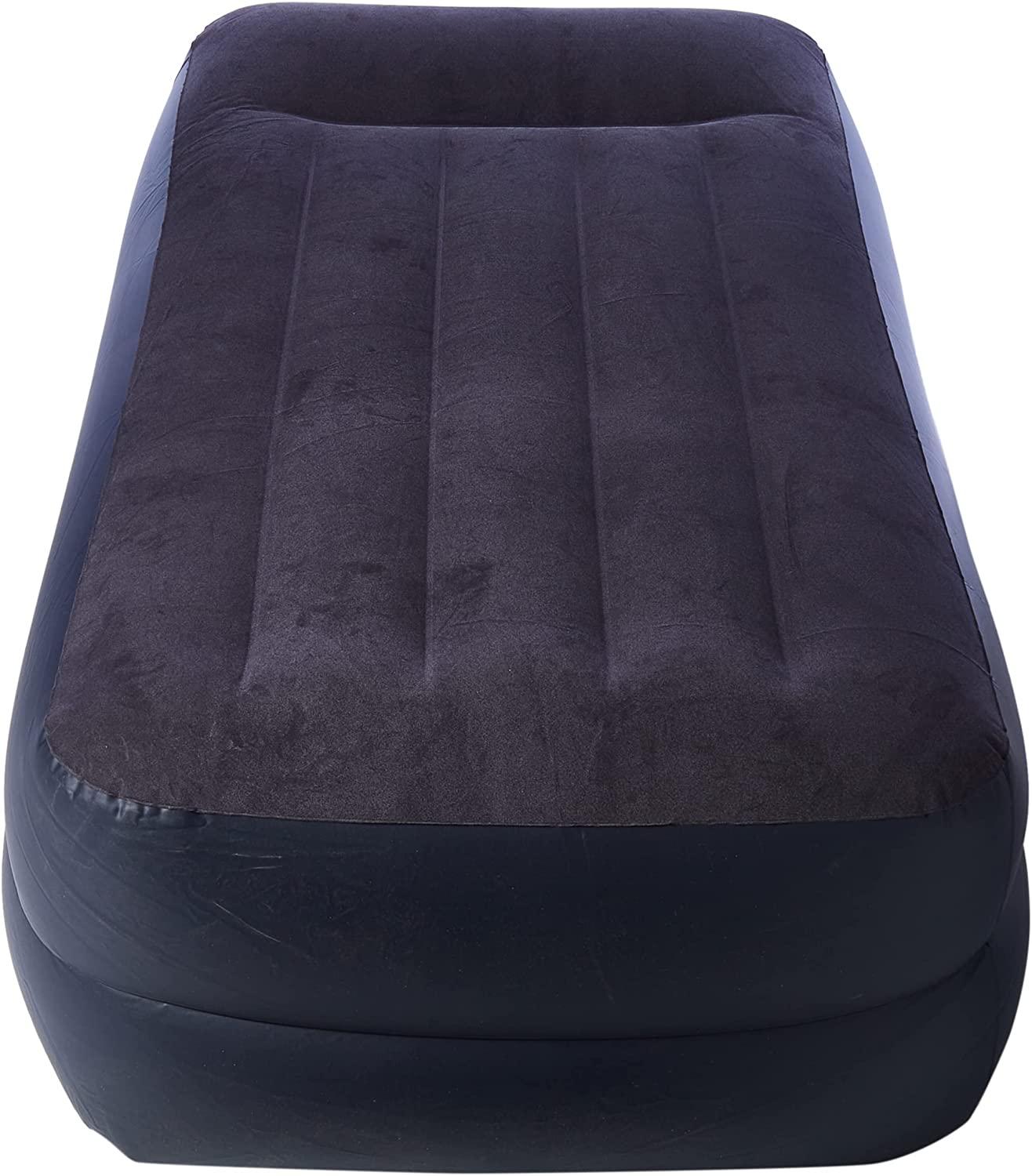 Intex Twin Pillow Rest Rised Airbed With Fiber Tech