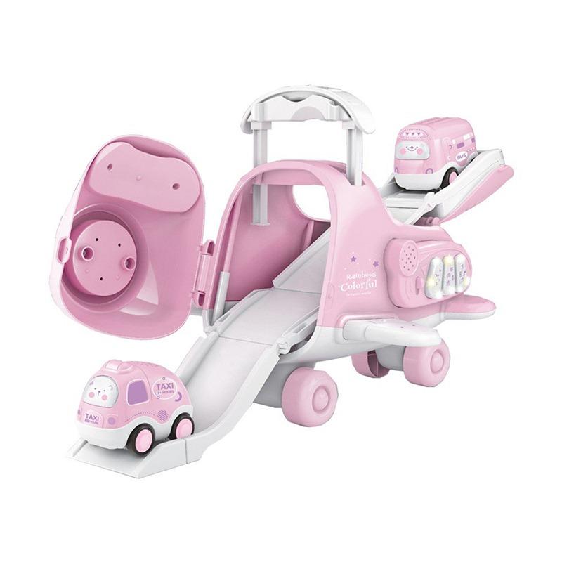 تشنجمي تويز - طائرة تراك وورلد لون وردي