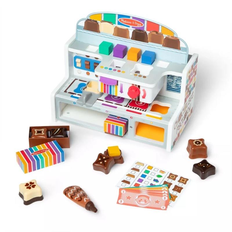 Melissa & Doug Wooden Chocolate Factory Pretend Play Set
