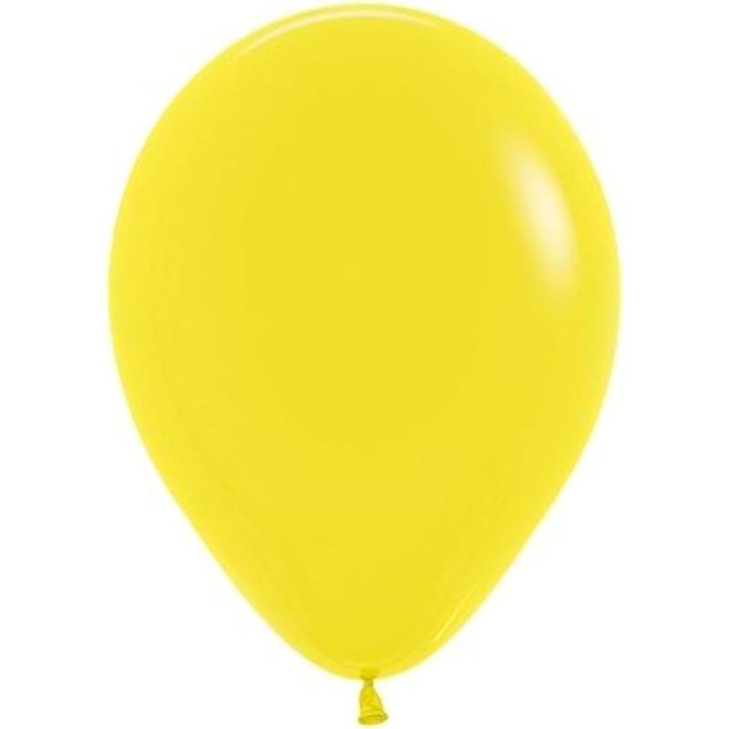 Yellow Sunshine Metallic Latex Balloons