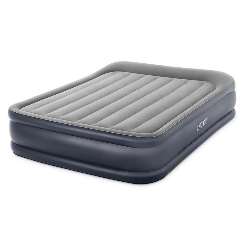 Intex Queen Deluxe Pillow Rest Airbed With Pump