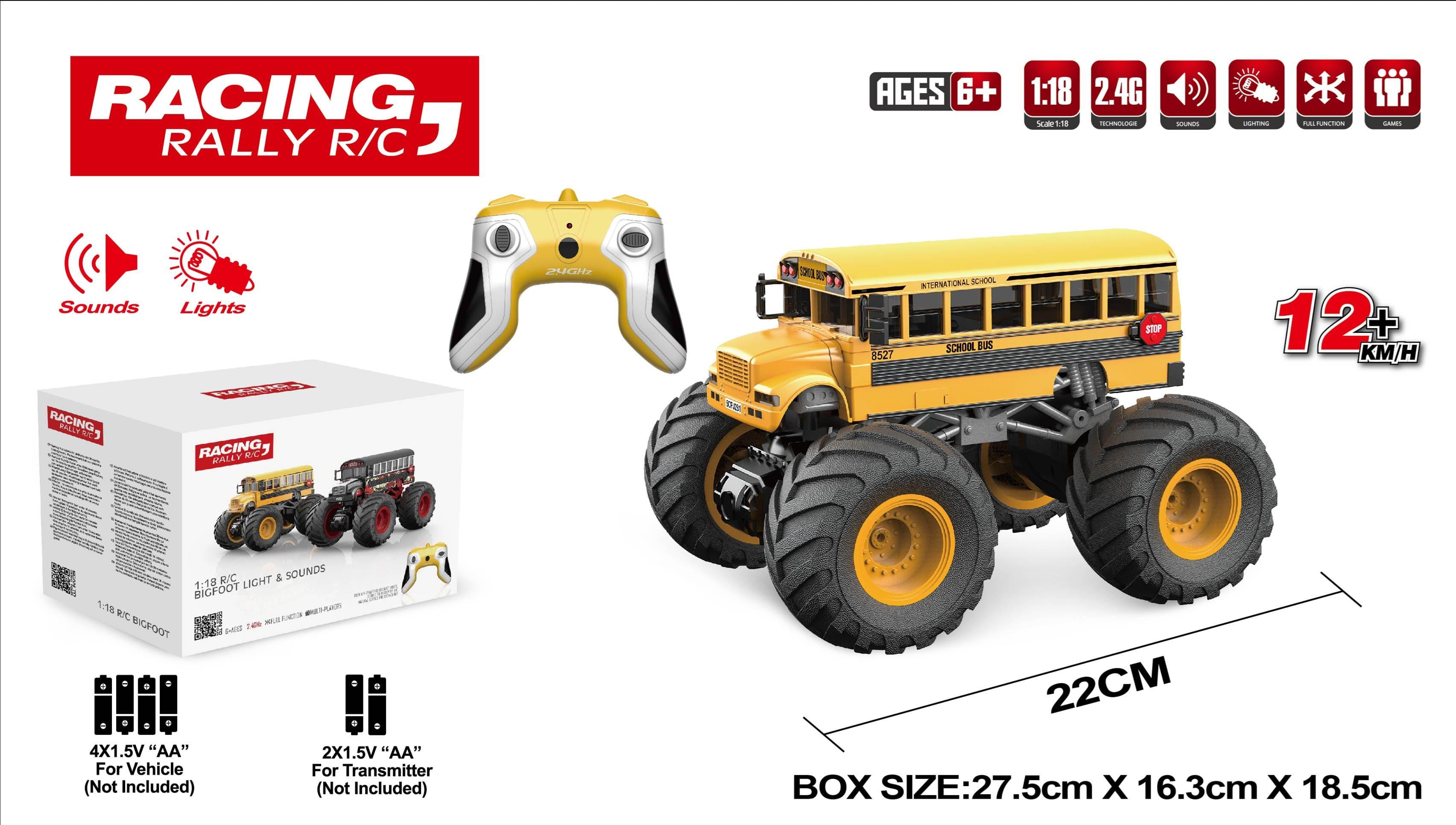 سيارة السباق مع أضواء وأصوات بجهاز تحكم عن بعد لون أصفر