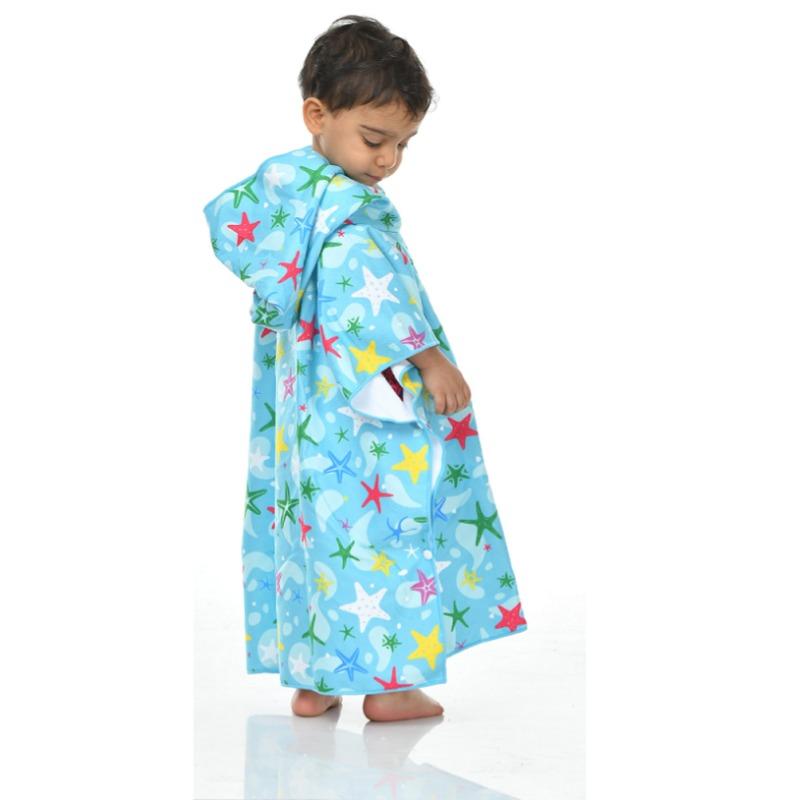 Seashell - Kids Beach Towel Colored Stars
