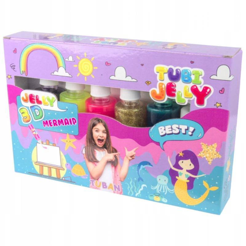 Tuban Tubi Jelly Set with 6 Colors Glitter - Mermaid