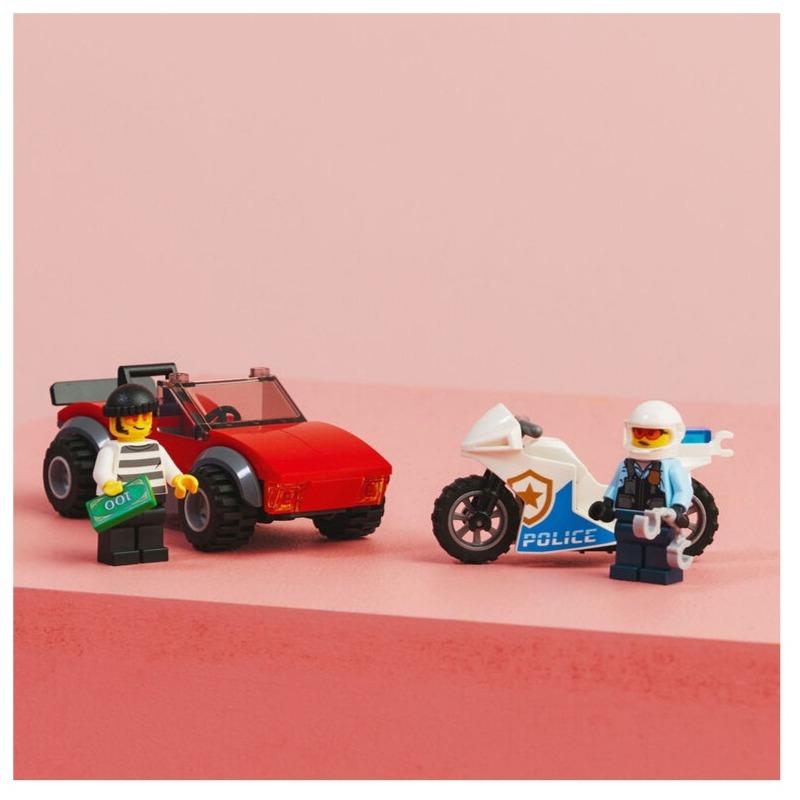 LEGO City Police Bike Car Chase Building Toy Set - 59 Pcs