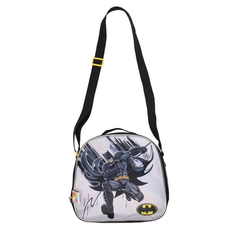 Batman Printed Lunch Bag with Zip Closure and Adjustable Strap