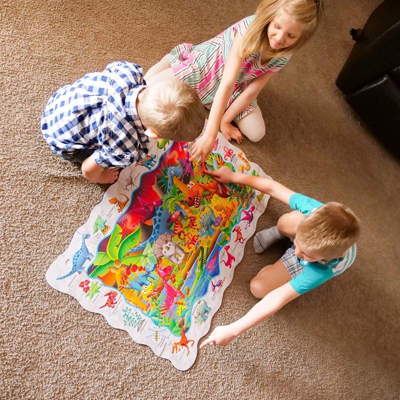 بازل الديناصورات المزدوج - 50 قطعة