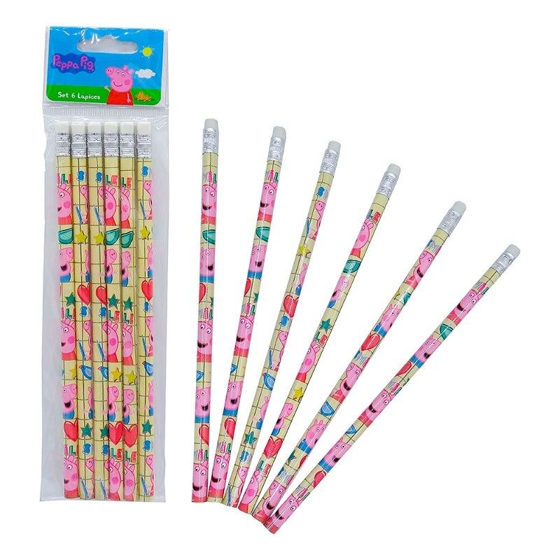 Peppa Pig Pencils Set - 6 Pieces