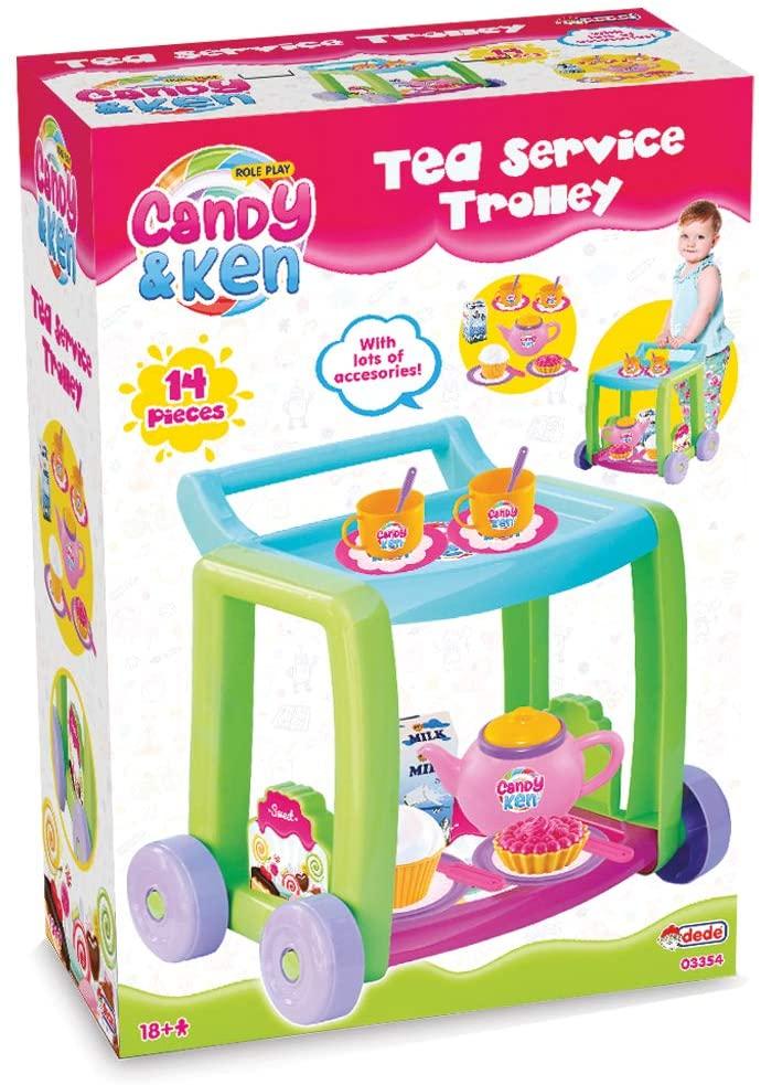 Dede Candy Tea Service Trolley - 14 Pcs